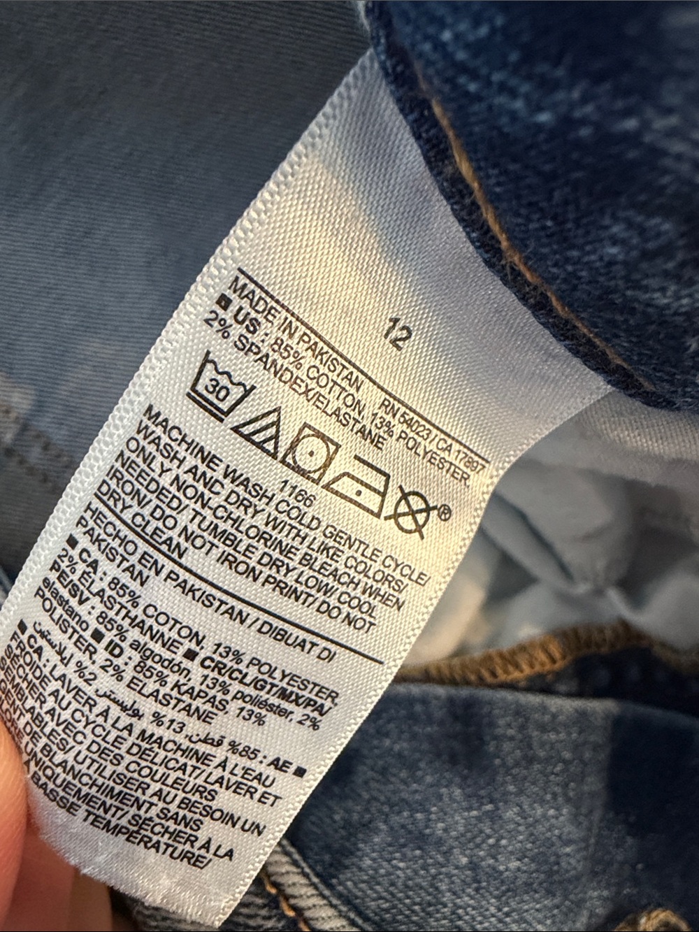 Old Navy Extra Stretch Distressed High Rise OG Straight Size 12 - C55-021 - Picture 3 of 7